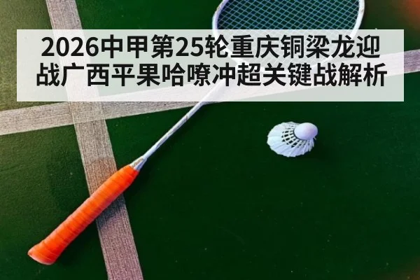 2026中甲第25轮重庆铜梁龙迎战广西平果哈嘹冲超关键战解析